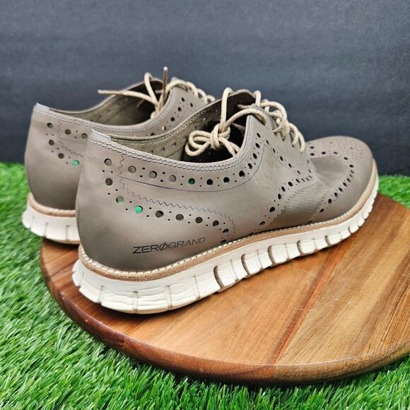 Cole Haan Zerogrand Wingtip Oxford Shoes Leather Brown Mens Size 11.5 M C14006 main image 9
